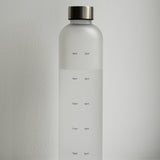 Water tracking bottle with light gray background