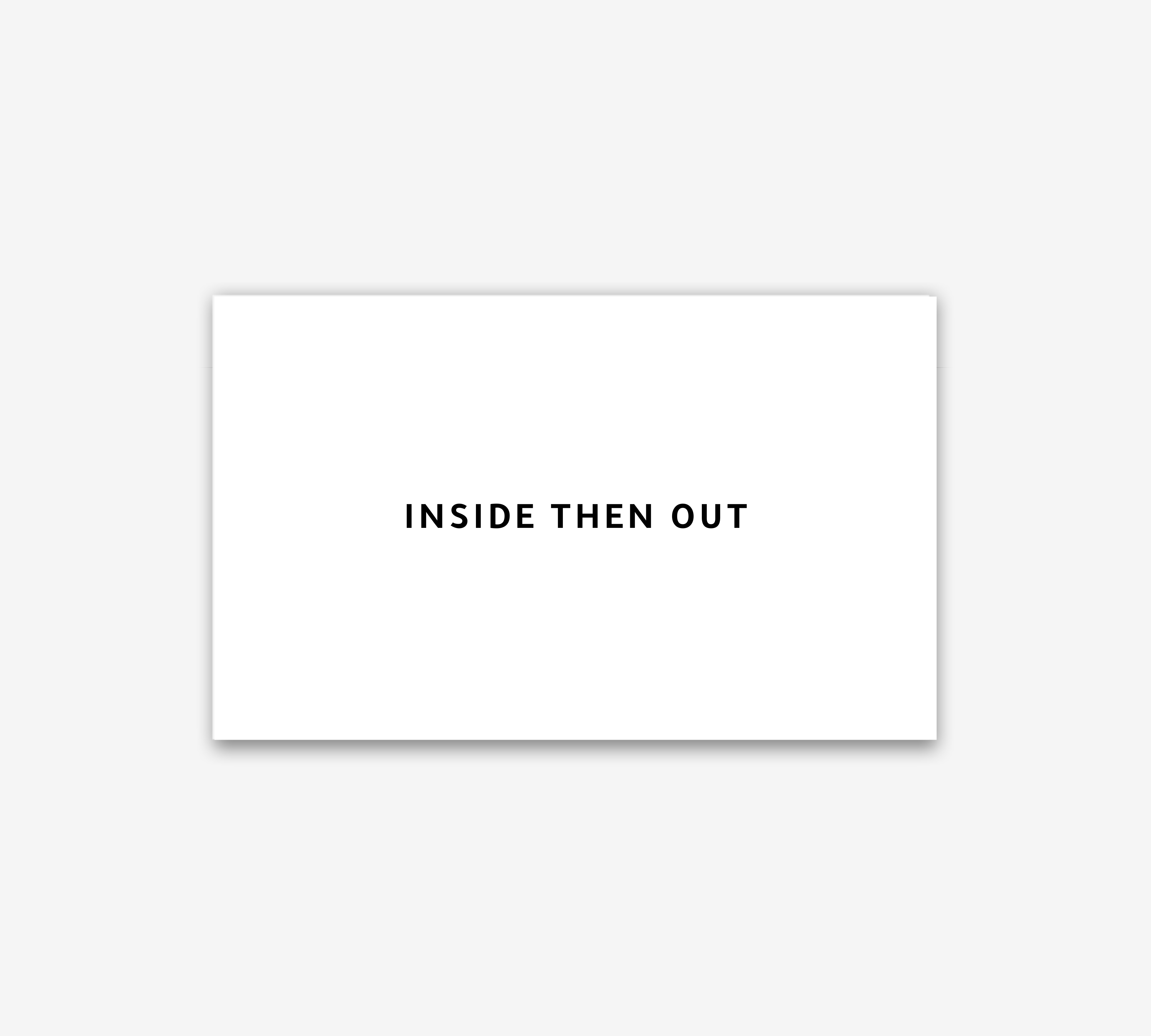 Collections Inside Then Out Collections inside then out
