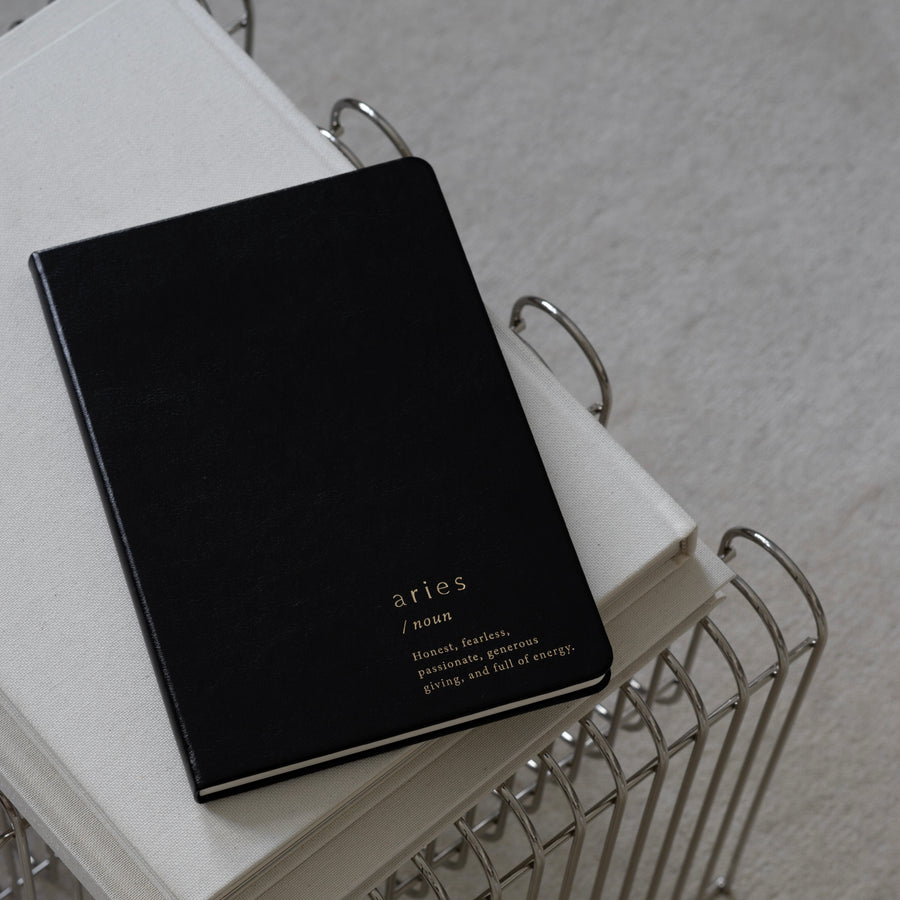 Aries Zodiac Lined Journal