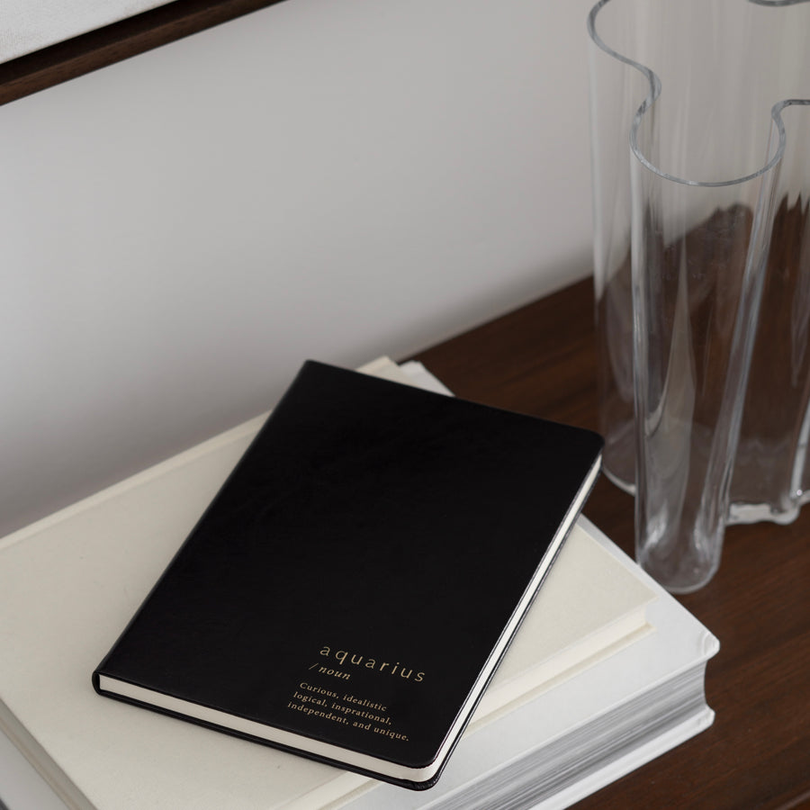 Aquarius Zodiac Lined Journal