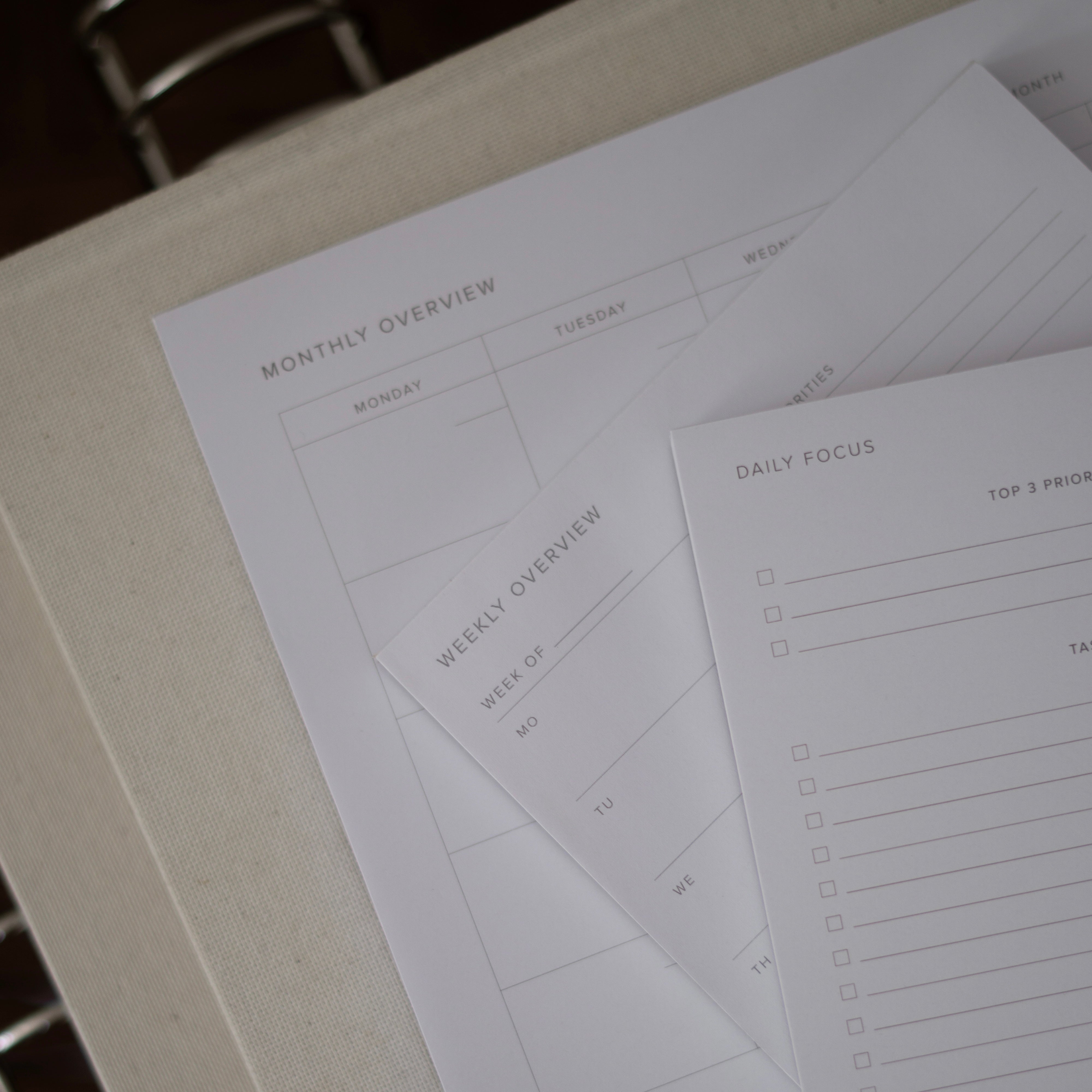 Weekly Overview Notepad – Inside Then Out