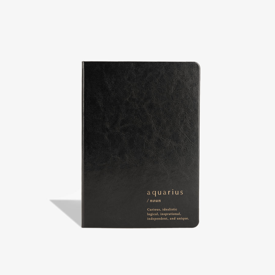 Aquarius Zodiac Lined Journal
