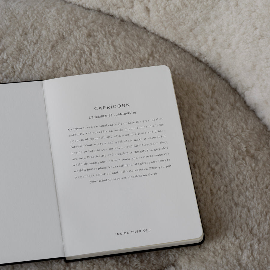Capricorn Zodiac Lined Journal