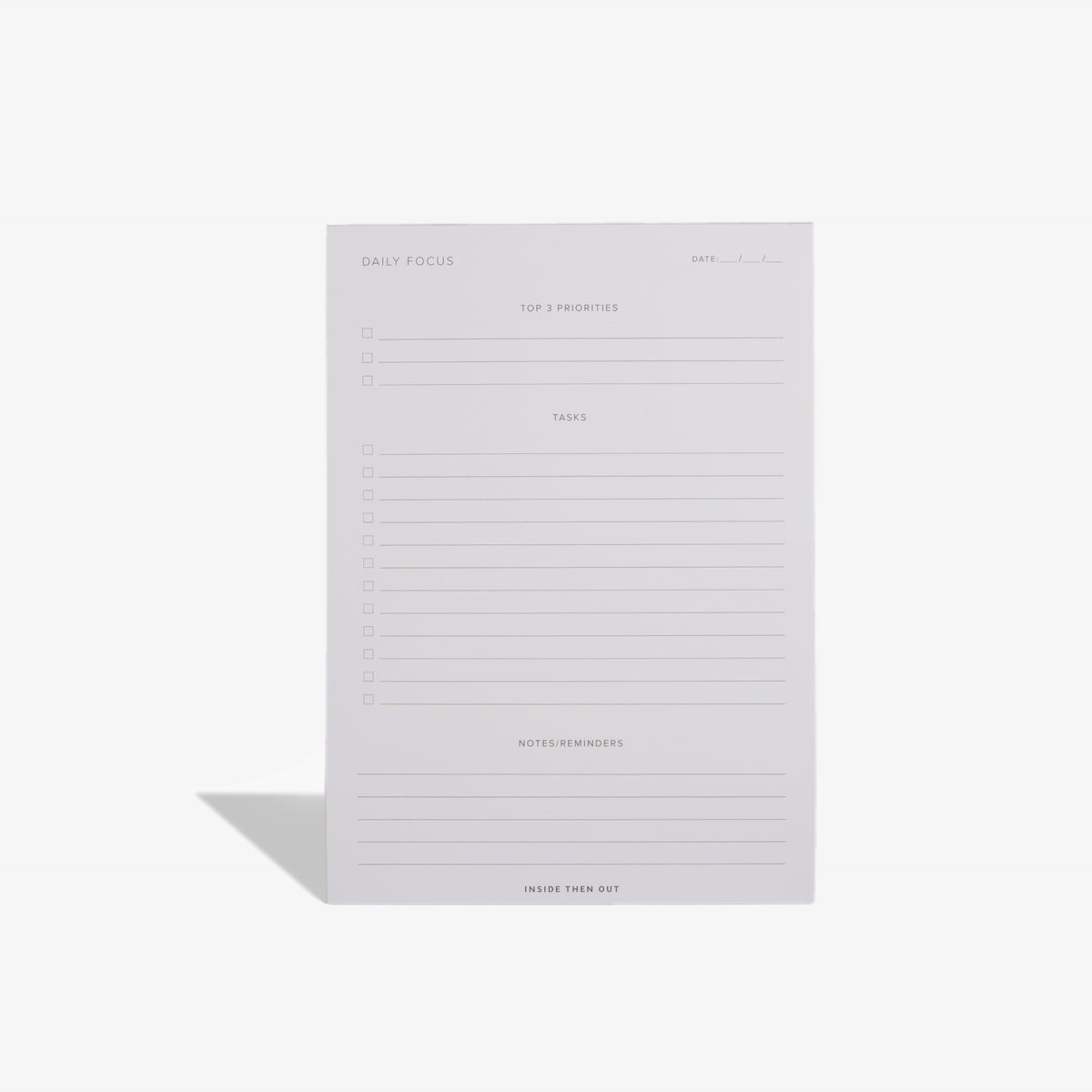 Daily Focus Notepad – Inside Then Out