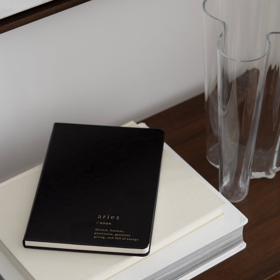 Aries Zodiac Lined Journal