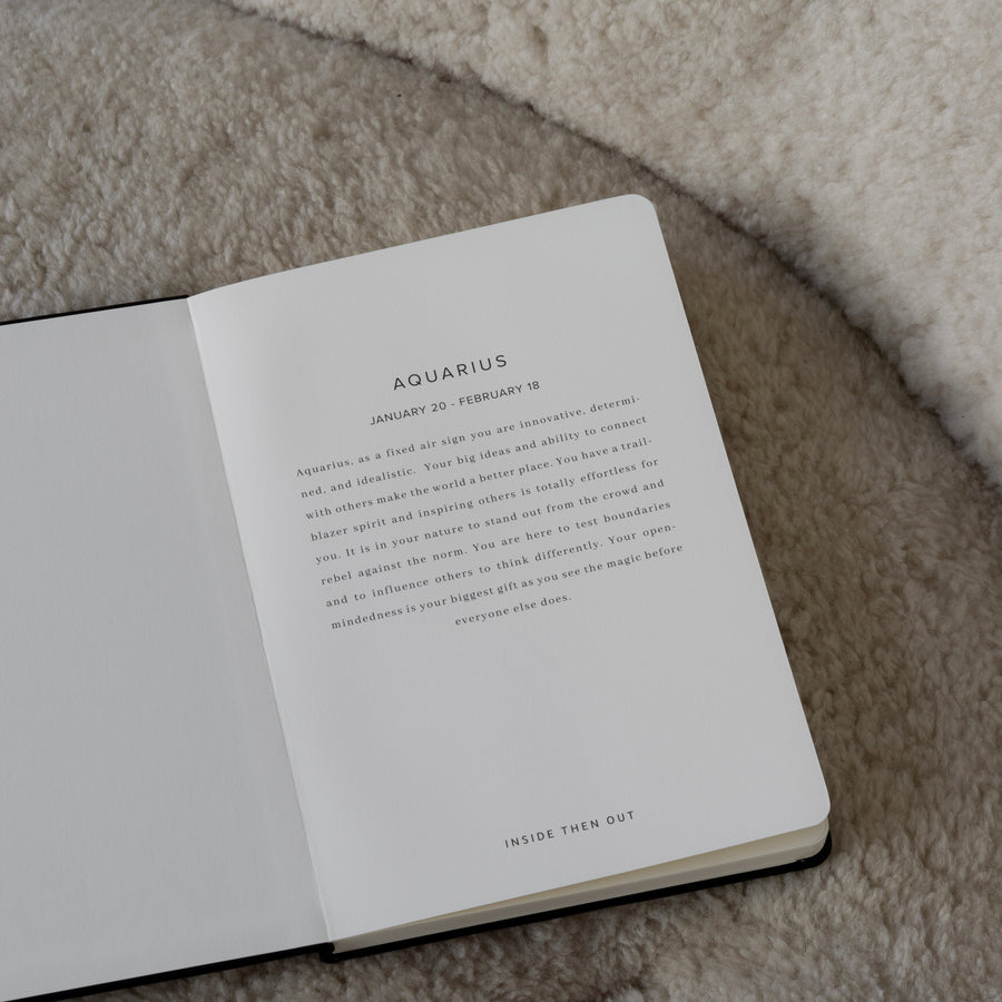 Aquarius Zodiac Lined Journal