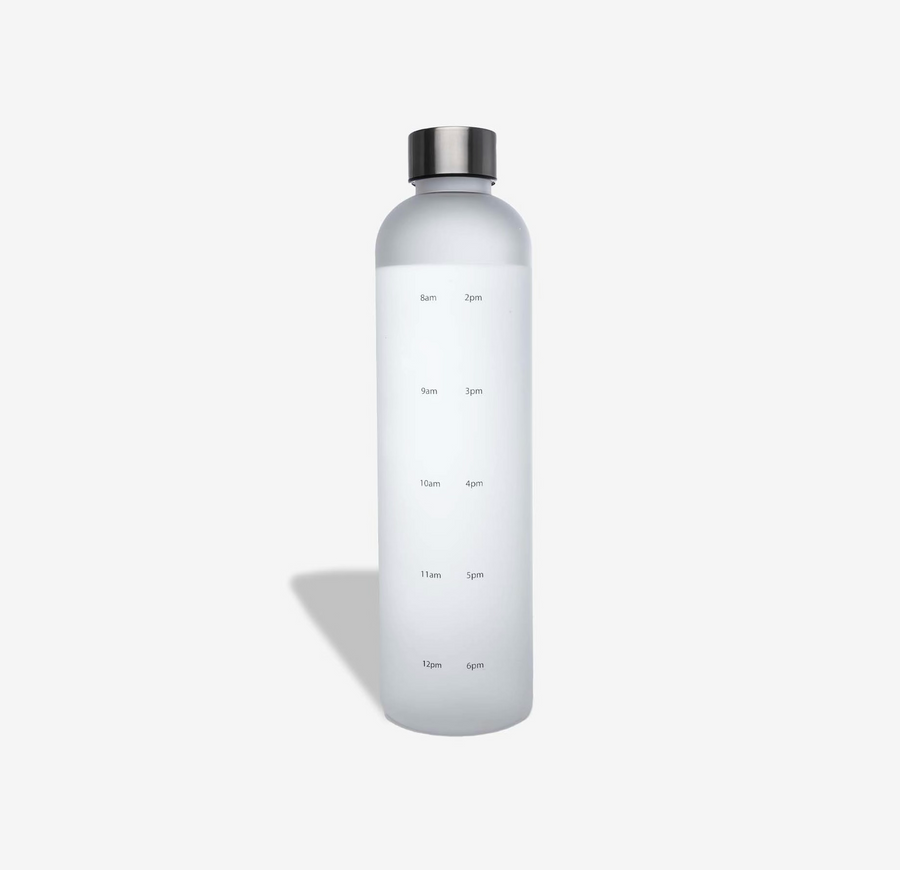Water Tracking bottle with light gray background