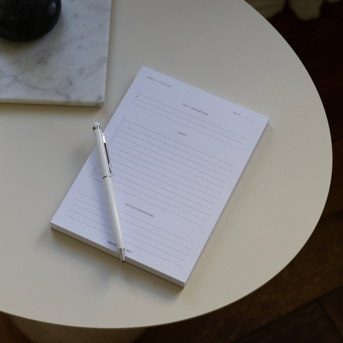 Daily Focus Notepad – Inside Then Out